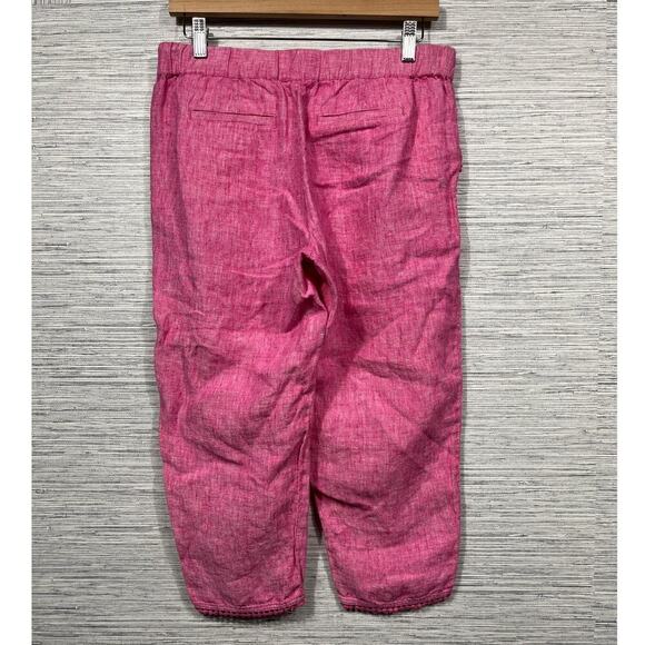 Talbots Women’s Pink 100% Linen Capri Pants / Size-6 P - Picture 5 of 10
